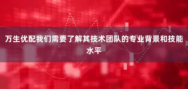 万生优配我们需要了解其技术团队的专业背景和技能水平
